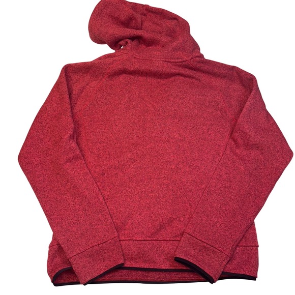 The North Face Red Heathered Fleece 1/4 Zip Hoodie Women's M - Picture 4 of 11